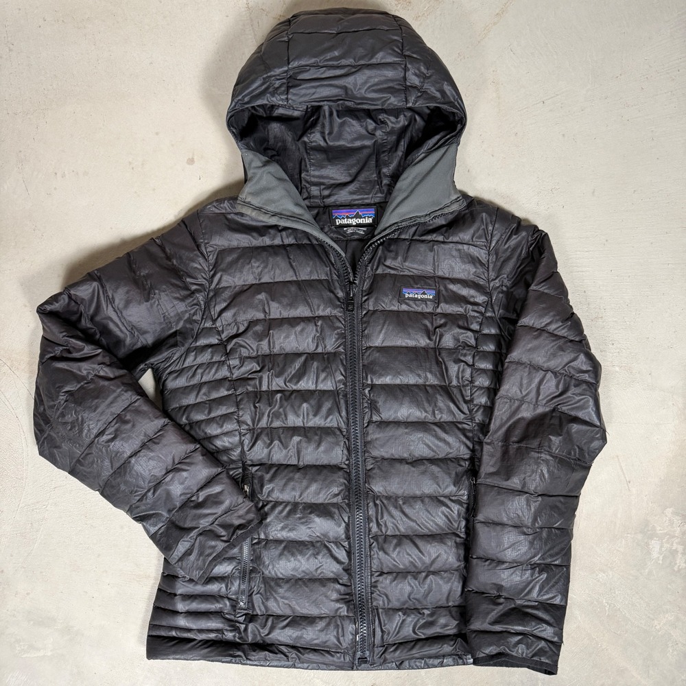 Patagonia Womens nano Puff Hoody Black Quilted Insulated Jacket Small
